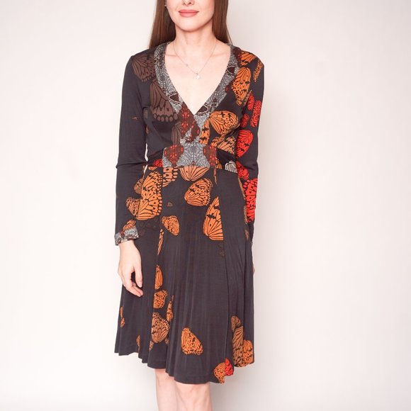 Issa London Dresses & Skirts - ISSA London Butterfly Wing Print Silk Dress